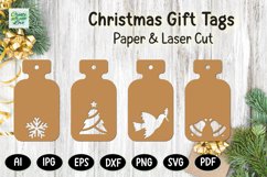 Christmas Gift Tags svg | Labels SVG | Paper Cut | Cricut Product Image 1
