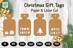 Christmas Gift Tags svg | Labels SVG | Paper Cut | Cricut Product Image 1