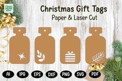 Christmas Gift Tags svg | Labels SVG | Paper Cut | Cricut Product Image 1