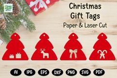 Christmas Gift Tags svg | Labels SVG | Paper Cut | Cricut Product Image 1