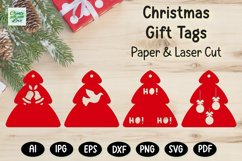 Christmas Gift Tags svg | Labels SVG | Paper Cut | Cricut Product Image 1