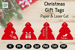 Christmas Gift Tags svg | Labels SVG | Paper Cut | Cricut Product Image 1