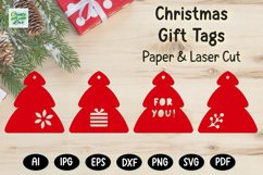 Christmas Gift Tags svg | Labels SVG | Paper Cut | Cricut Product Image 1