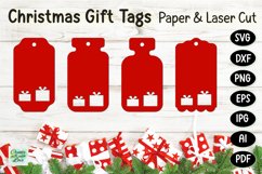 Christmas Gift Tags svg | Labels SVG | Paper Cut | Cricut Product Image 1