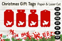 Christmas Gift Tags svg | Labels SVG | Paper Cut | Cricut Product Image 1