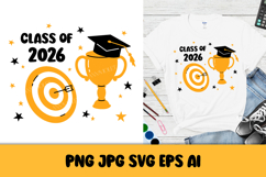 Class of 2026 SVG | Graduation 26 PNG Sublimation Design Product Image 1