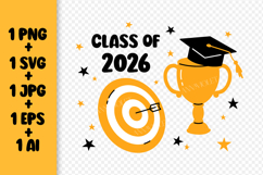 Class of 2026 SVG | Graduation 26 PNG Sublimation Design Product Image 2