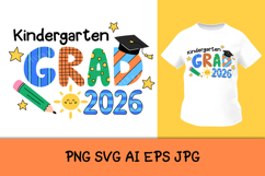 Kindergarten Grad 2026 SVG | Preschool Graduation PNG Print Product Image 1