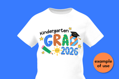 Kindergarten Grad 2026 SVG | Preschool Graduation PNG Print Product Image 3