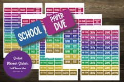 Student Half Boxes Planner Stickers Product Image 1