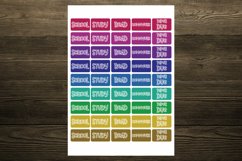 Student Half Boxes Planner Stickers Product Image 5