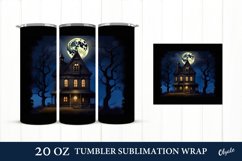 Halloween House Tumbler Wrap. 20 OZ Halloween Sublimation Product Image 1