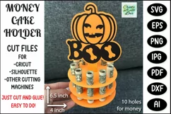Boo Money Cake SVG | Happy Halloween | Paper cutting Product Image 2