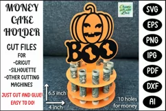 Boo Money Cake SVG | Happy Halloween | Paper cutting Product Image 1