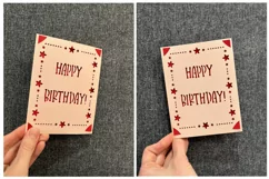 Happy Birthday cut Card | Paper cutting | Card template SVG Product Image 2