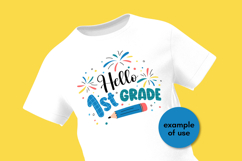 Hello 1st Grade SVG | Back to School 2025 | First Grade PNG Product Image 4
