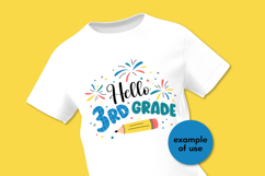 Hello 3rd Grade SVG | Back to School 2025 | Third Grade PNG Product Image 4