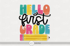 Hello First Grade SVG | Back to School Pencil Design Product Image 1
