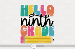 Hello Ninth Grade SVG | Back to School Pencil Design Product Image 1