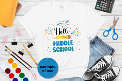 Hello Middle School SVG | Back to School PNG Print 6th Grade Product Image 4