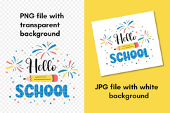 Hello School SVG | Back to School PNG Sublimation Students Product Image 3