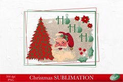 Santa and Christmas Tree Sublimation. Christmas Sublimation Product Image 1