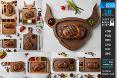 Steak Board Laser Cut Bundle | Serving Tray | BBQ Platter Product Image 1