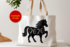 Horse 2026 New Year Symbol | Red Gold, Black SVG PNG Print Product Image 5