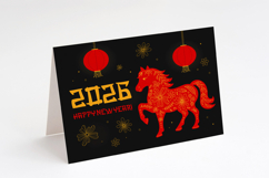 Happy New Year 2026 Greeting Card Printable | Horse Zodiac Product Image 6