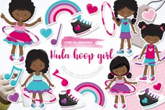 Hula hoop girl graphics | illustrations | vector Product Image 1