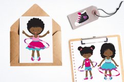 Hula hoop girl graphics | illustrations | vector Product Image 3