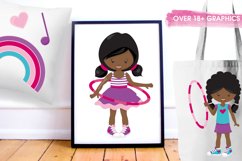 Hula hoop girl graphics | illustrations | vector Product Image 2