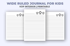 Wide Ruled Journal For Kids KDP Interior Product Image 1