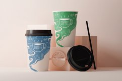 Takeaway Paper Coffee Cup With Lid Mockup Product Image 6