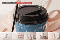 Takeaway Paper Coffee Cup With Lid Mockup Product Image 5