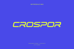 Crospor - Modern Sport Typeface Product Image 1