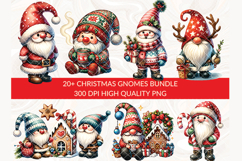 Watercolour Christmas Gnomes Sublimation Bundle Product Image 1