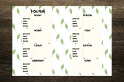 Watercolor Leaves Meal Planner A5 Size Notebook Inserts Product Image 3