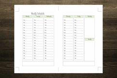Clean Minimalist Weekly Schedule B6 Size Notebook Inserts Product Image 2