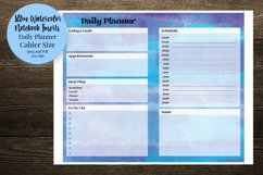 Blue Watercolor Cahier Size Notebook Inserts Planner Product Image 1