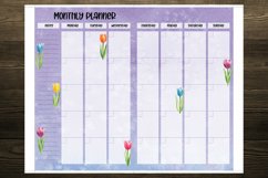 Watercolor Tulips Cahier Size Notebook Inserts Planner Product Image 4