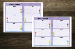 Watercolor Tulips Cahier Size Notebook Inserts Planner Product Image 5