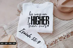 His Ways Are Higher Than - Christian Sleeve T-Shirt Design Product Image 1