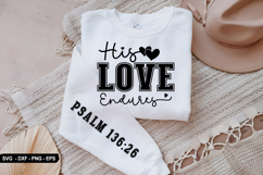 His Love Endures - Christian Sleeve T-Shirt Design Product Image 1