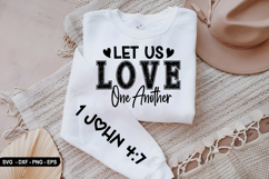 Let Us Love One Another - Christian Sleeve T-Shirt Design Product Image 2