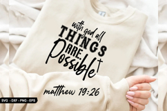 With God All Things Are - Christian Sleeve T-Shirt Design Product Image 3