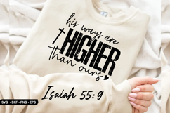 His Ways Are Higher Than - Christian Sleeve T-Shirt Design Product Image 3