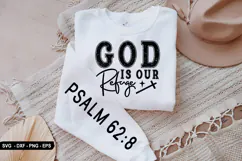 God Is Our Refuge - Christian Sleeve T-Shirt Design Product Image 1
