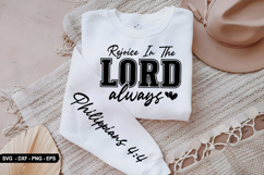 Rejoice In The Lord Always - Christian Sleeve T-Shirt Design Product Image 1