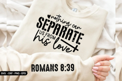 Nothing can separate us - Christian Sleeve T-Shirt Design Product Image 3